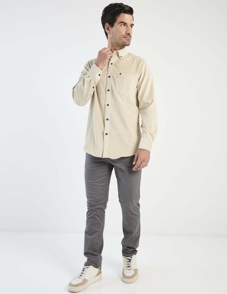 Camisa casual de algodón manga larga para hombre 3
