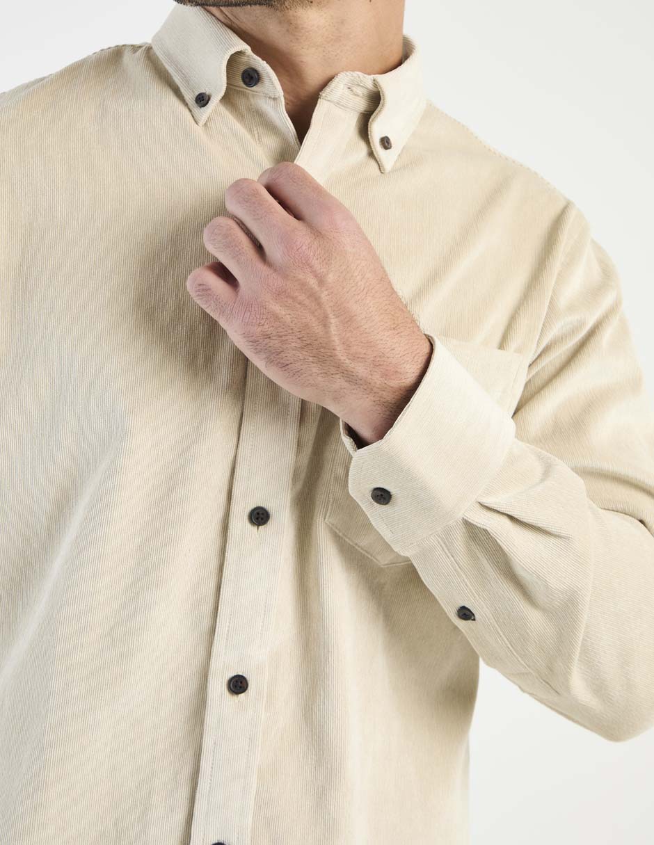 Camisa casual de algodón manga larga para hombre 4