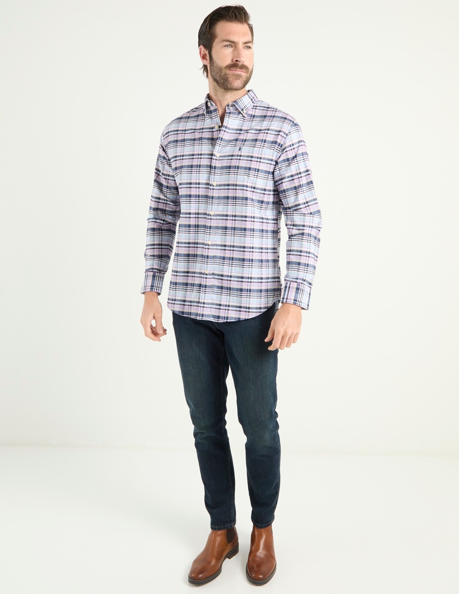 Camisa casual algodón manga larga para hombre 3