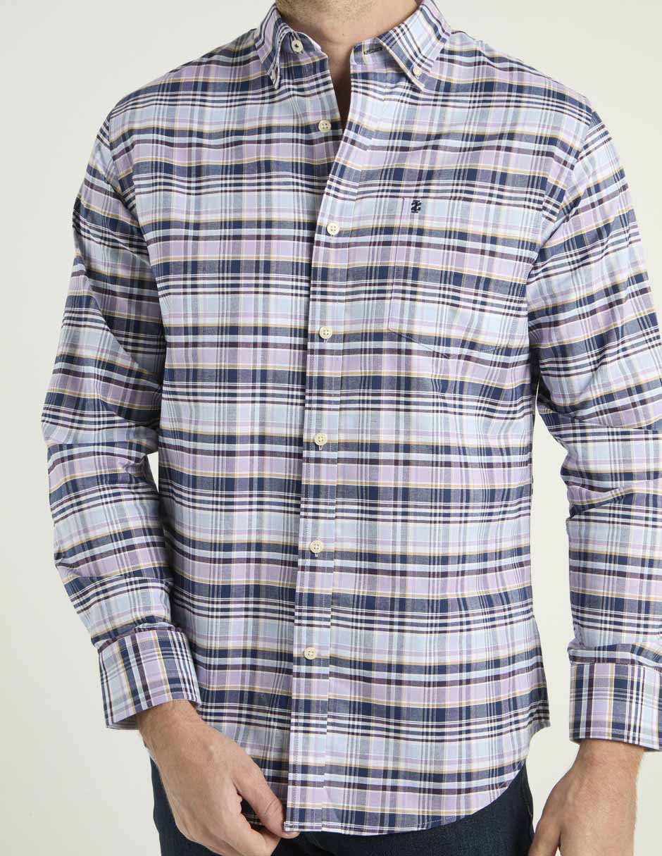 Camisa casual algodón manga larga para hombre 5