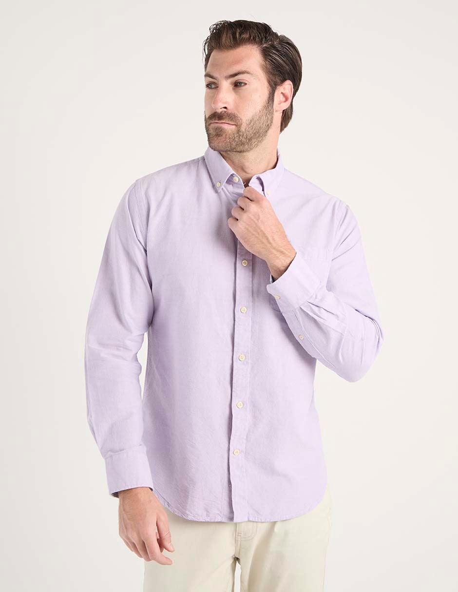 Camisa casual de algodón manga larga para hombre 2