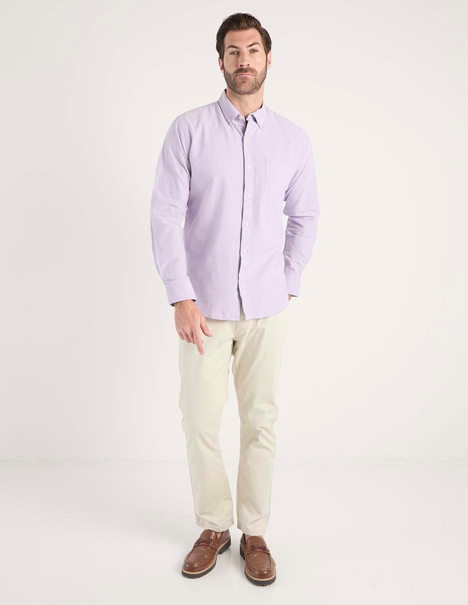 Camisa casual de algodón manga larga para hombre 3