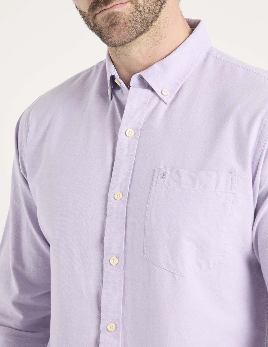 Camisa casual de algodón manga larga para hombre 4