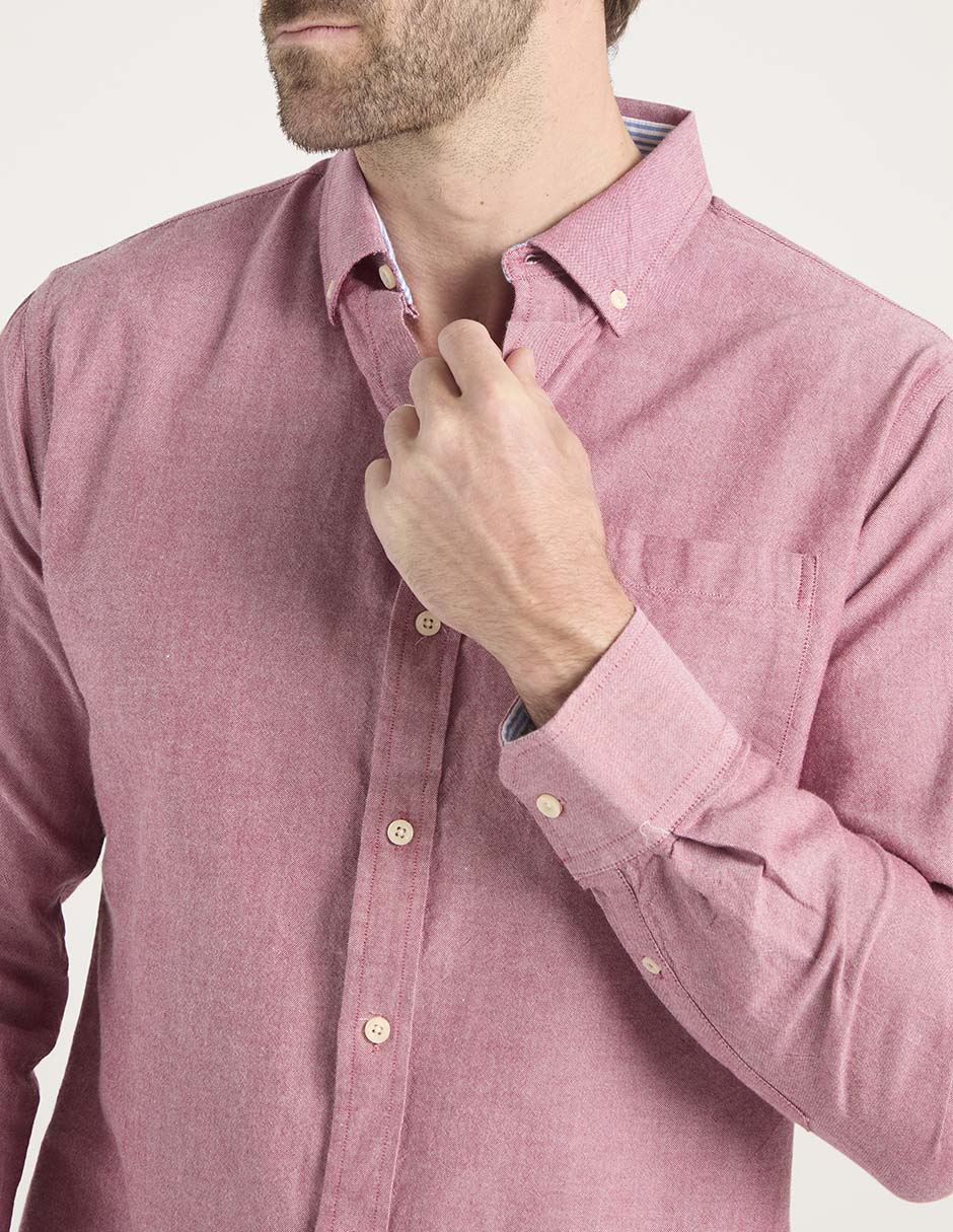 Camisa casual de algodón manga larga para hombre 4