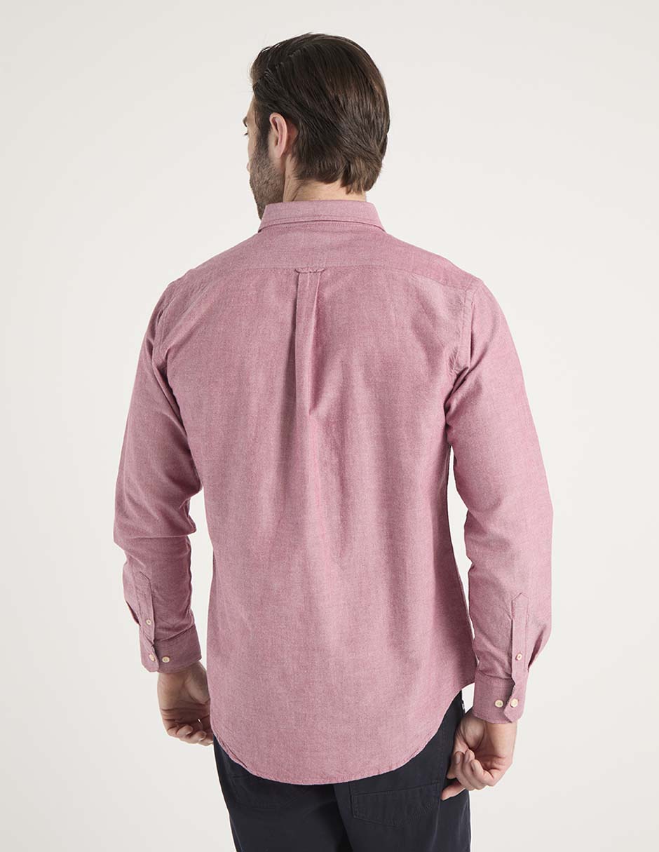Camisa casual de algodón manga larga para hombre 6