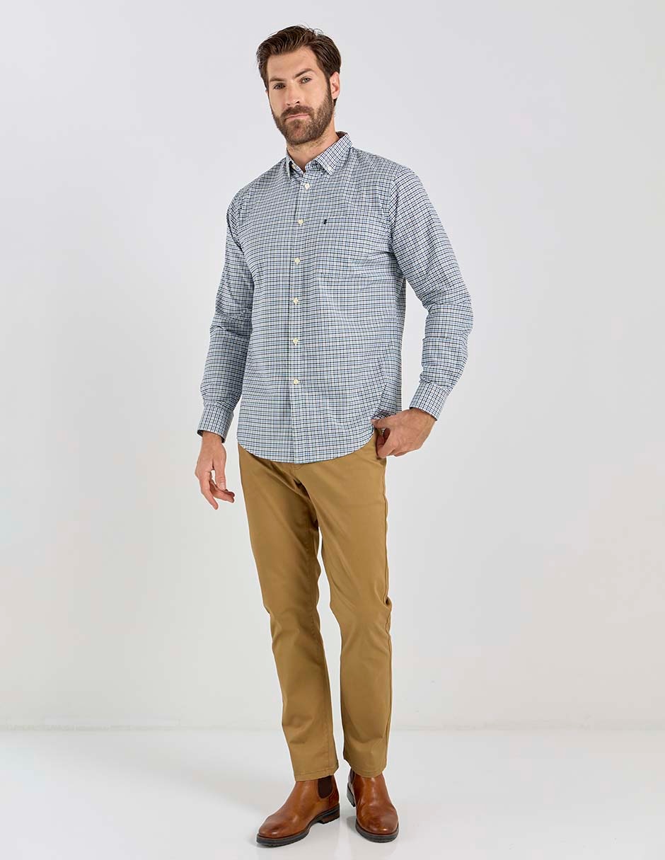 Camisa casual de algodón manga larga para hombre 3