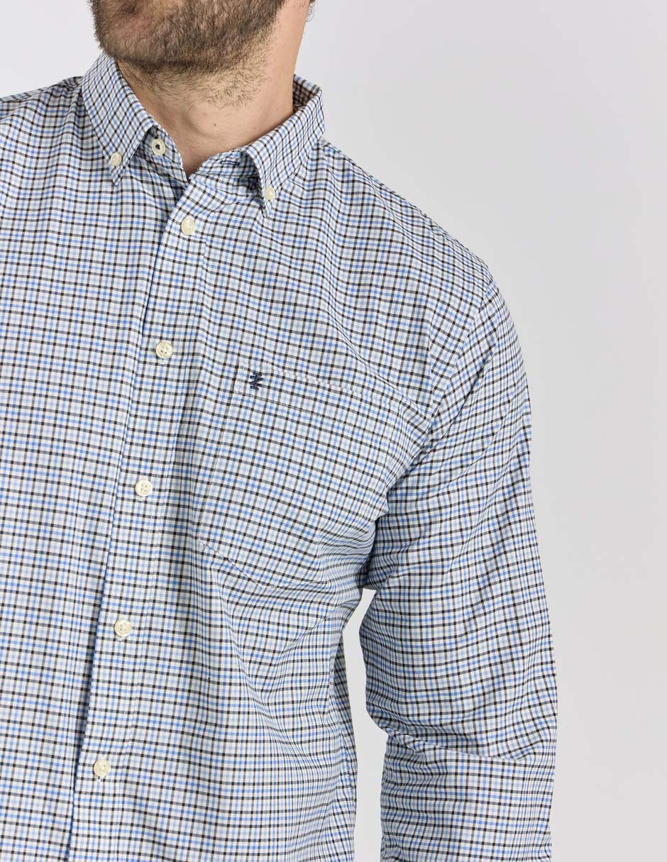 Camisa casual de algodón manga larga para hombre 4