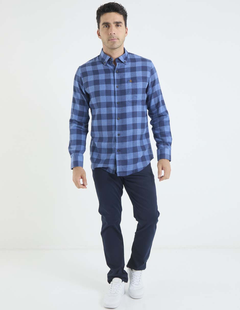 Camisa casual de algodón manga larga para hombre 3