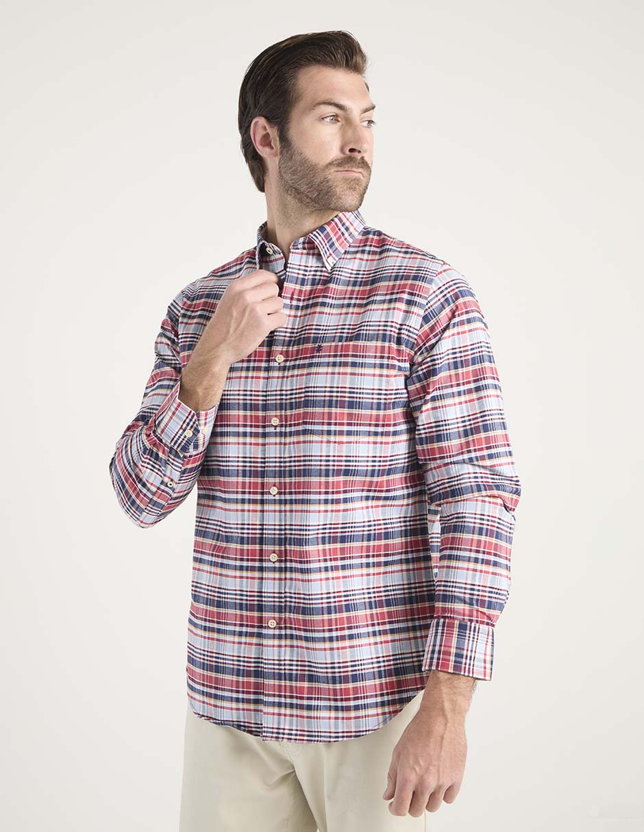 Camisa casual de algodón manga larga para hombre 2