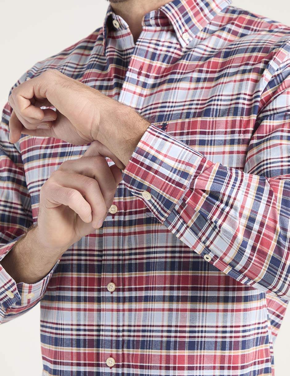 Camisa casual de algodón manga larga para hombre 5