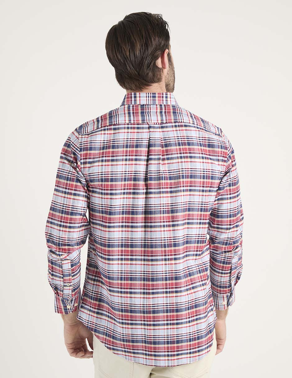 Camisa casual de algodón manga larga para hombre 6