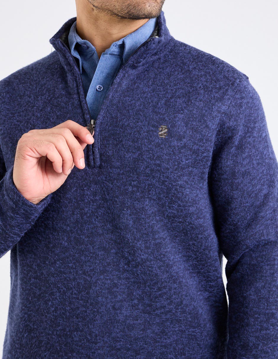 Suéter cuello con cierre para hombre 4
