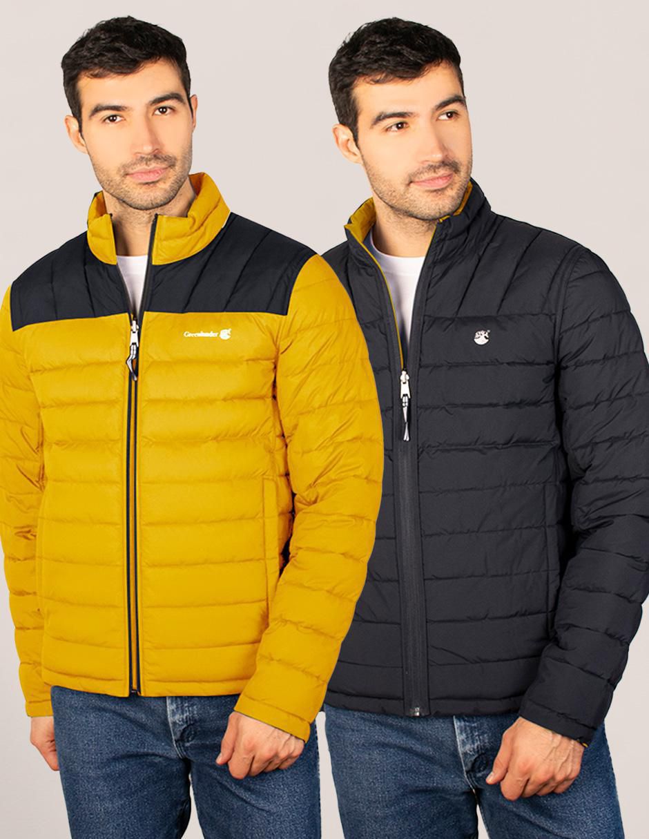 "chamarra" capitonada greenlander no "de" poliéster reversible "para hombre"