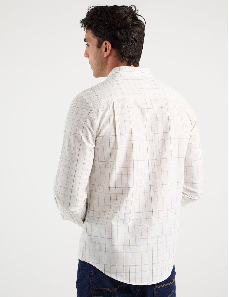 Camisa casual de algodón manga larga para hombre 2