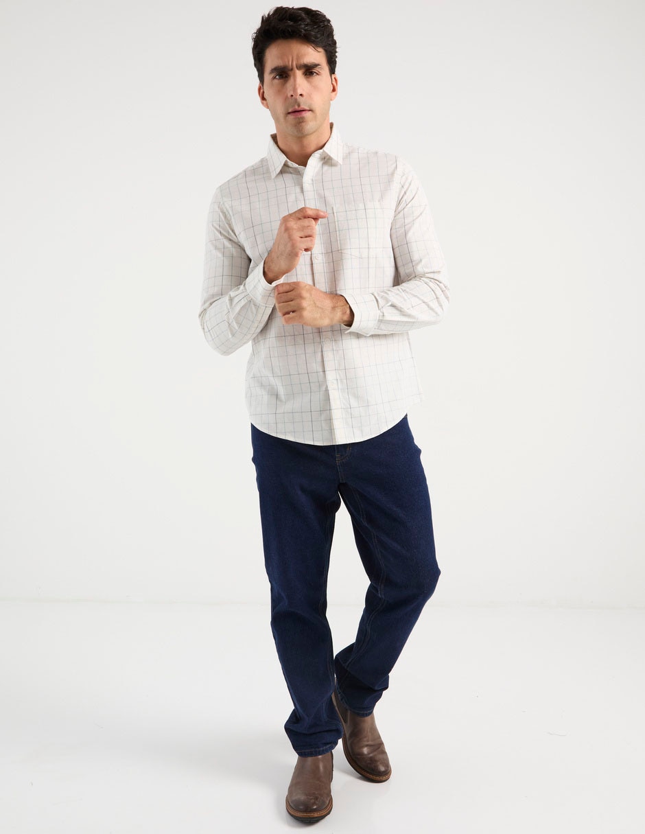 Camisa casual de algodón manga larga para hombre 3