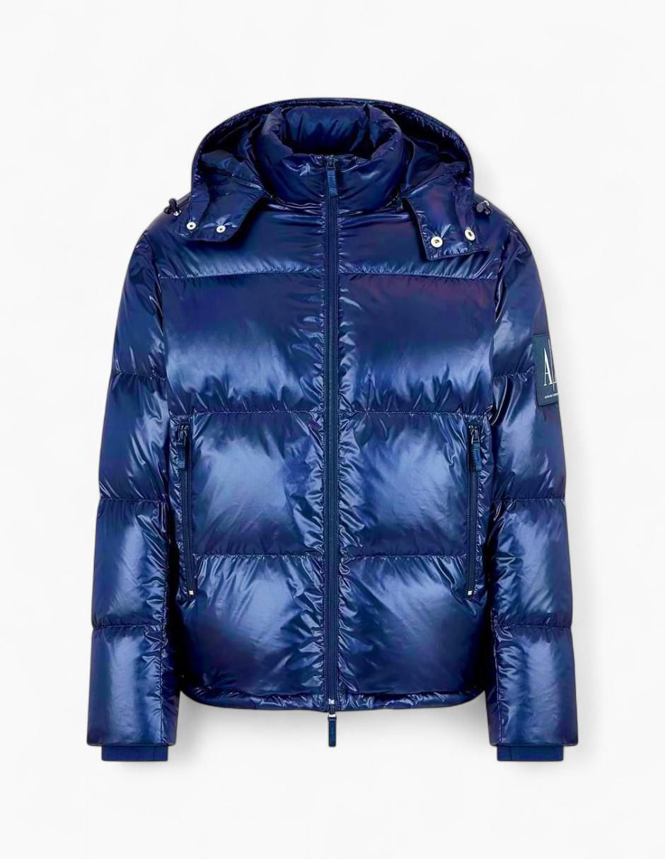 Chamarra acolchada impermeable con capucha para hombre 3