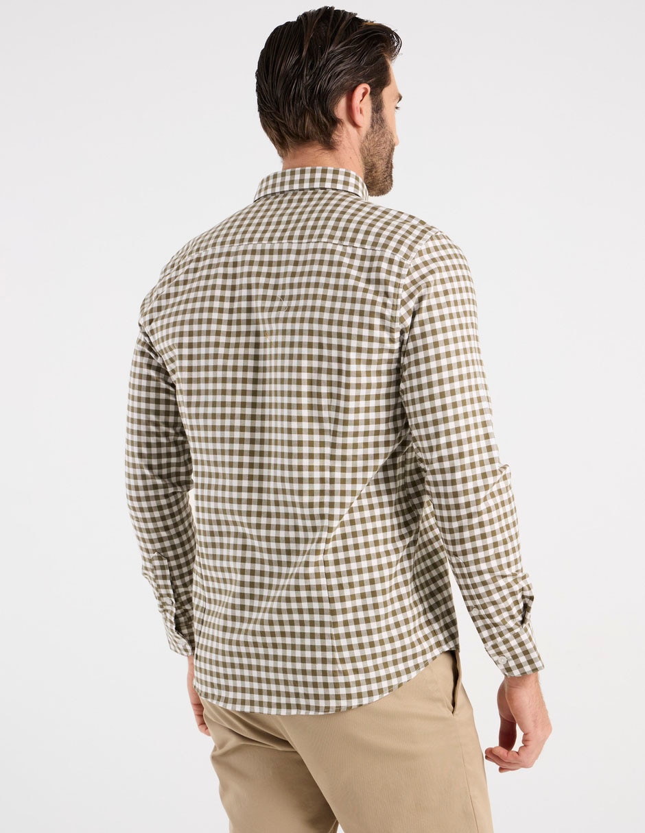 Camisa casual de algodón manga larga para hombre 2