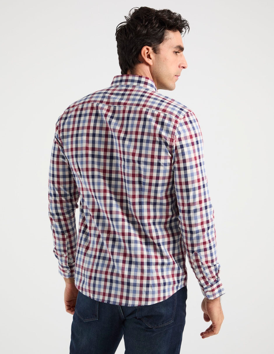 Camisa casual de algodón manga larga para hombre 2