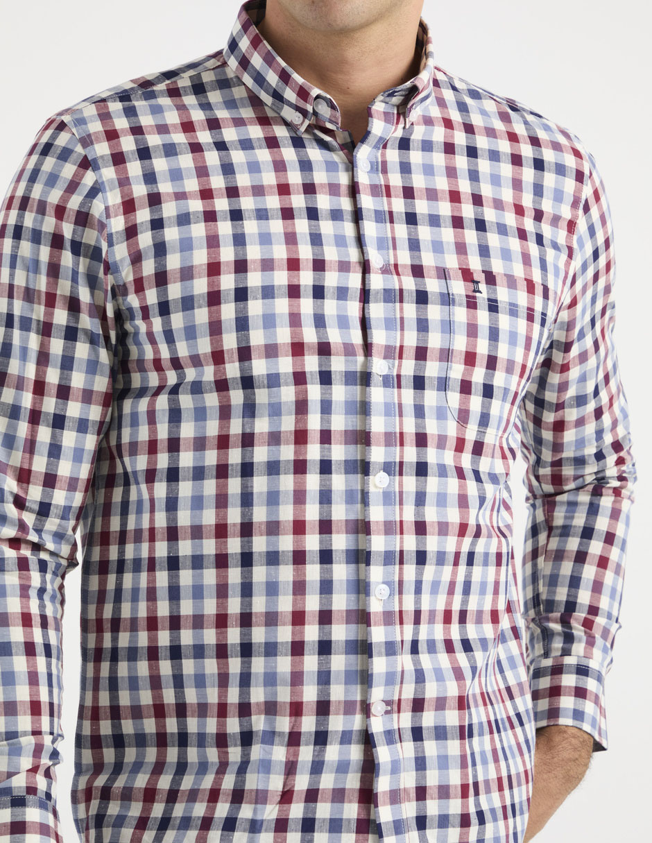 Camisa casual de algodón manga larga para hombre 4