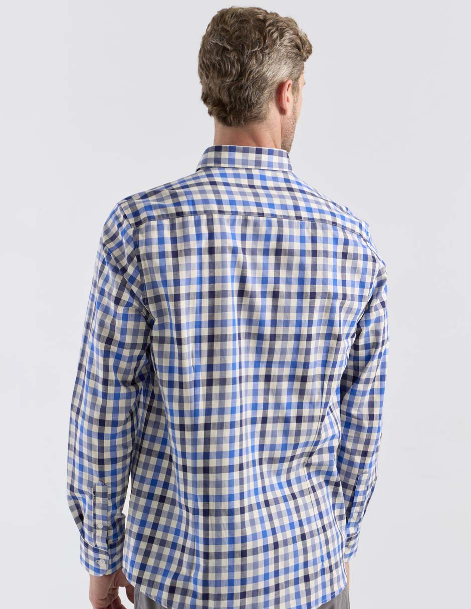 Camisa casual de algodón manga larga para hombre 2