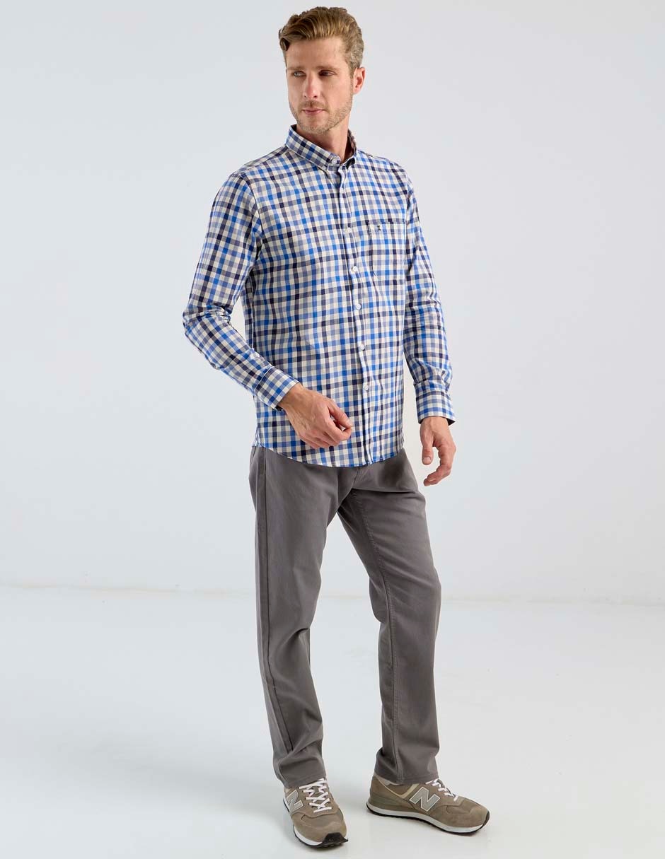 Camisa casual de algodón manga larga para hombre 3