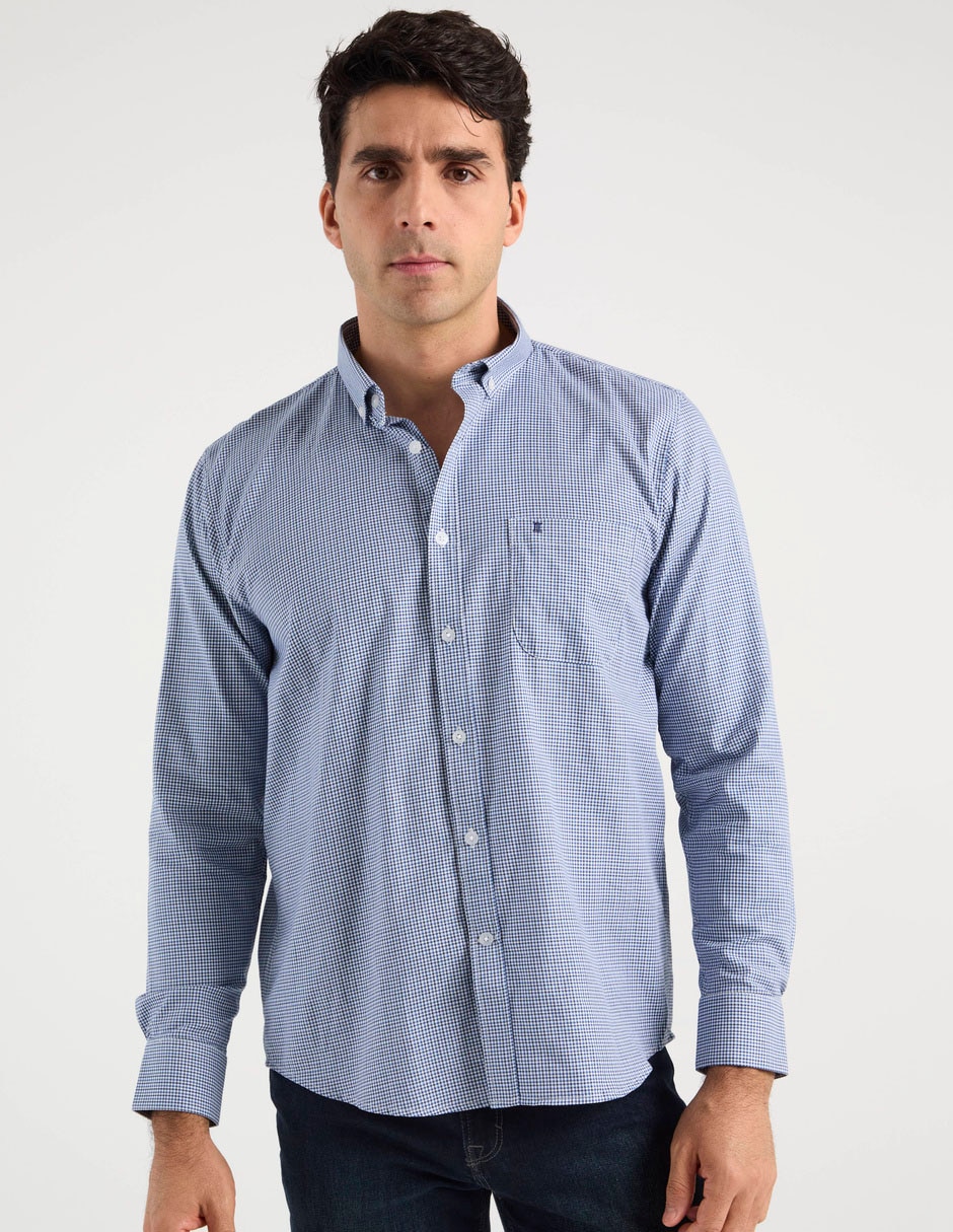 Camisa casual de algodón manga larga para hombre Camisa casual de algodón manga larga para hombre