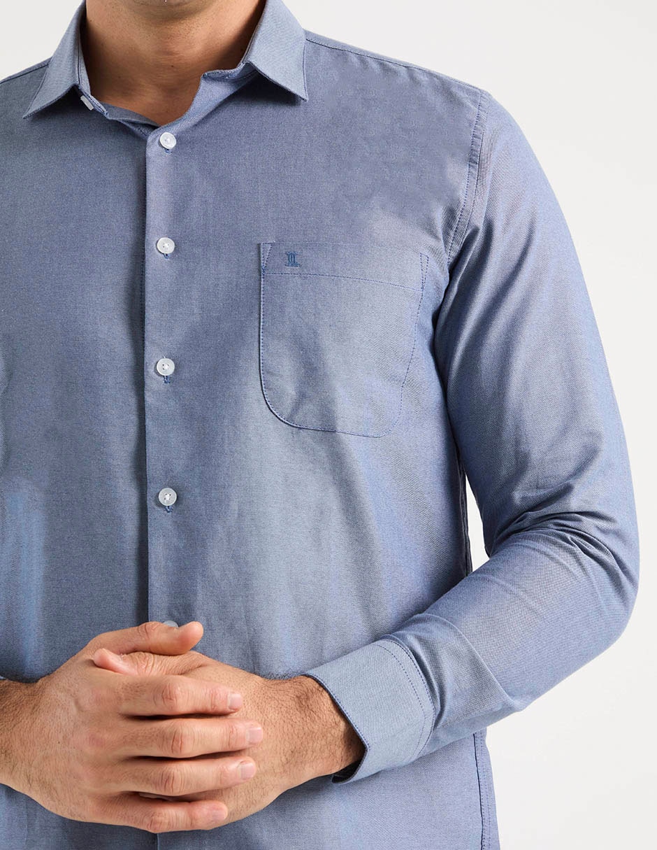 Camisa casual de algodón manga larga para hombre 4