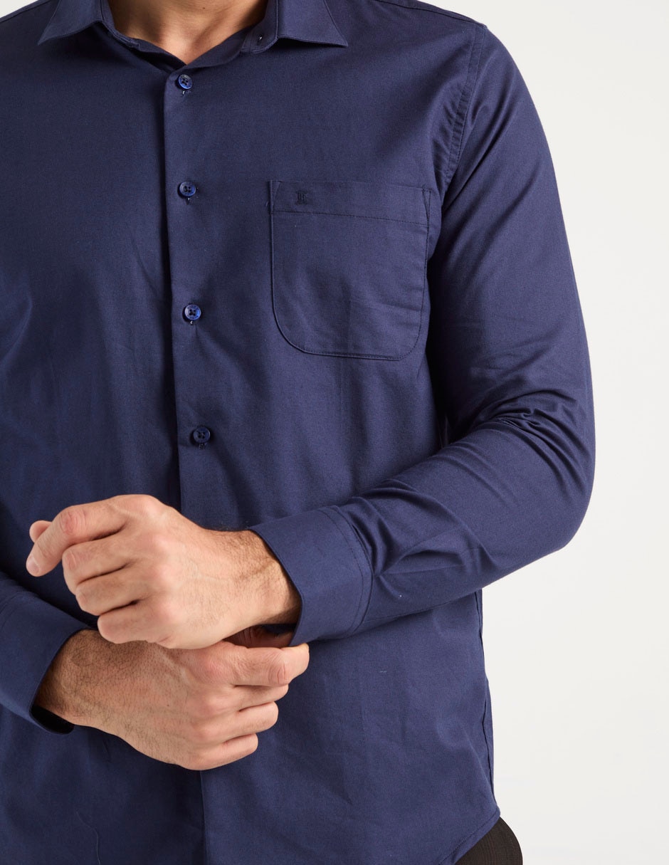 Camisa casual de algodón manga larga para hombre 4