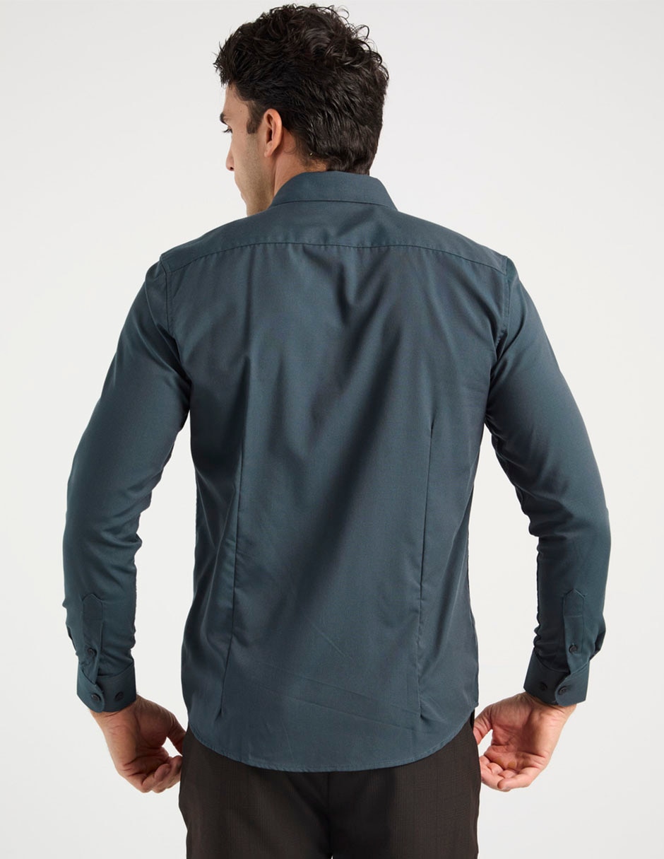 Camisa casual de algodón manga larga para hombre 2