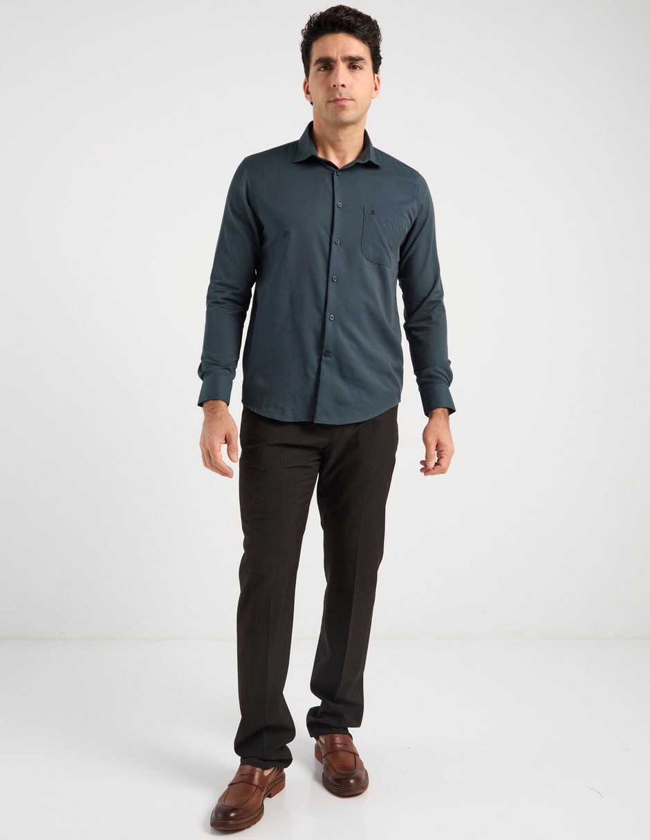 Camisa casual de algodón manga larga para hombre 3