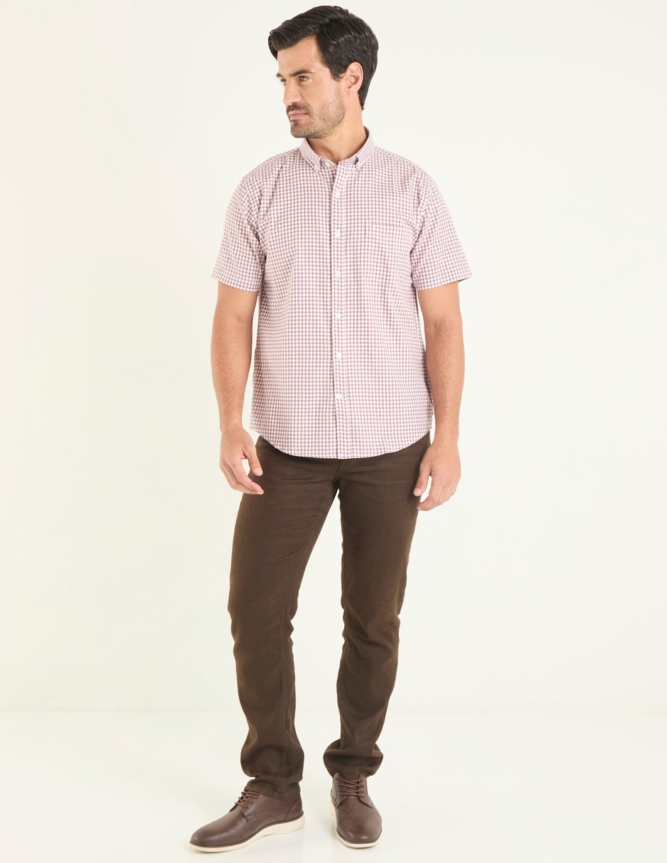 Camisa casual de algodón manga corta para hombre 3