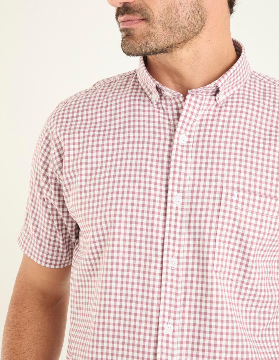 Camisa casual de algodón manga corta para hombre 4