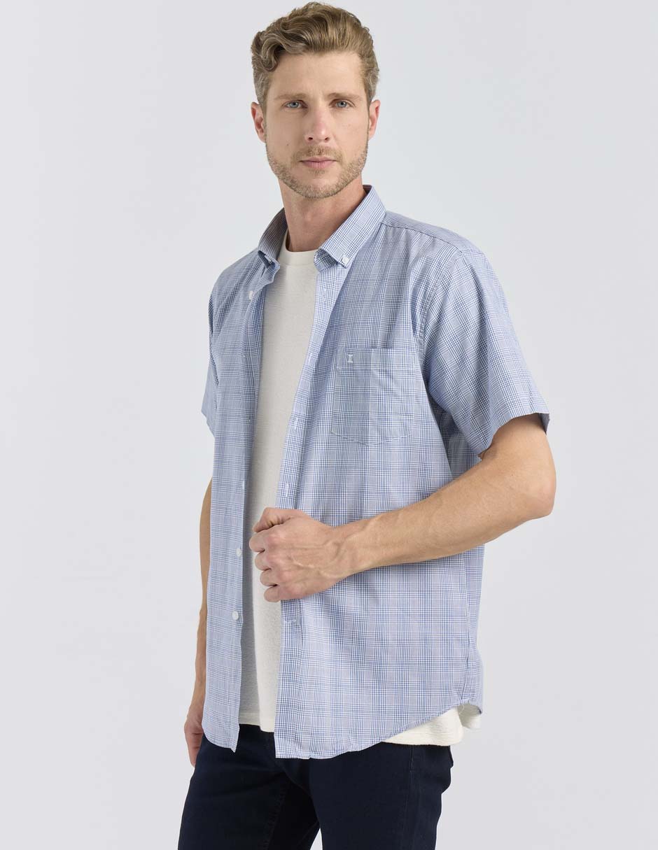 Camisa casual de algodón manga corta para hombre Camisa casual de algodón manga corta para hombre
