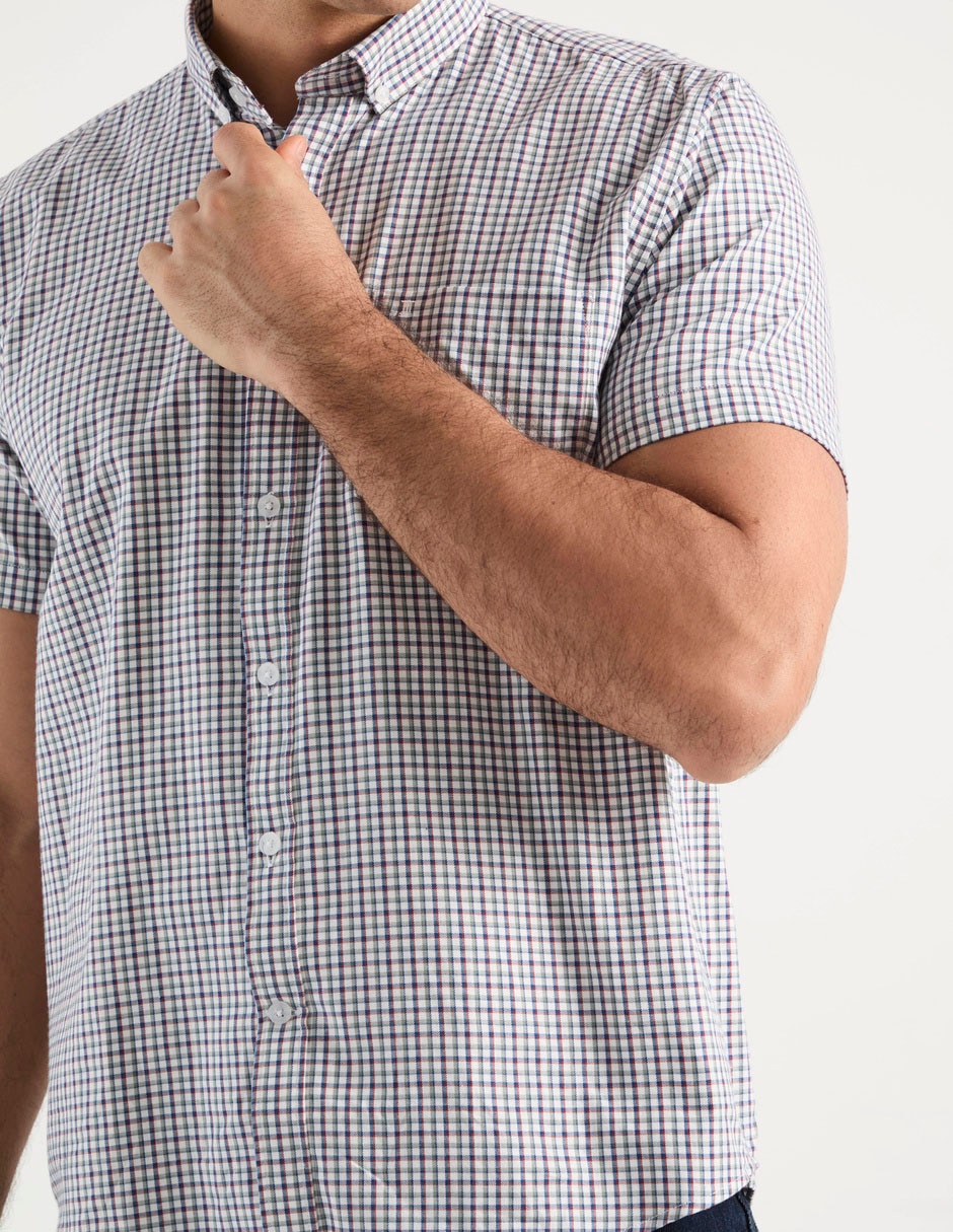 Camisa casual de algodón manga corta para hombre 4