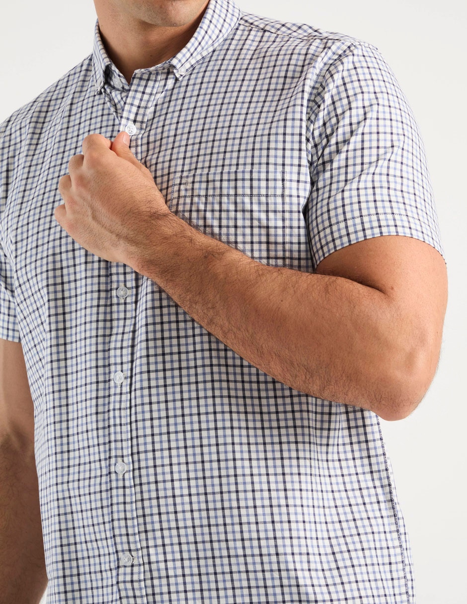 Camisa casual de algodón manga corta para hombre 4