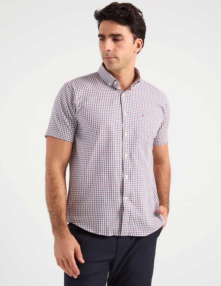Camisa casual de algodón manga corta para hombre Camisa casual de algodón manga corta para hombre
