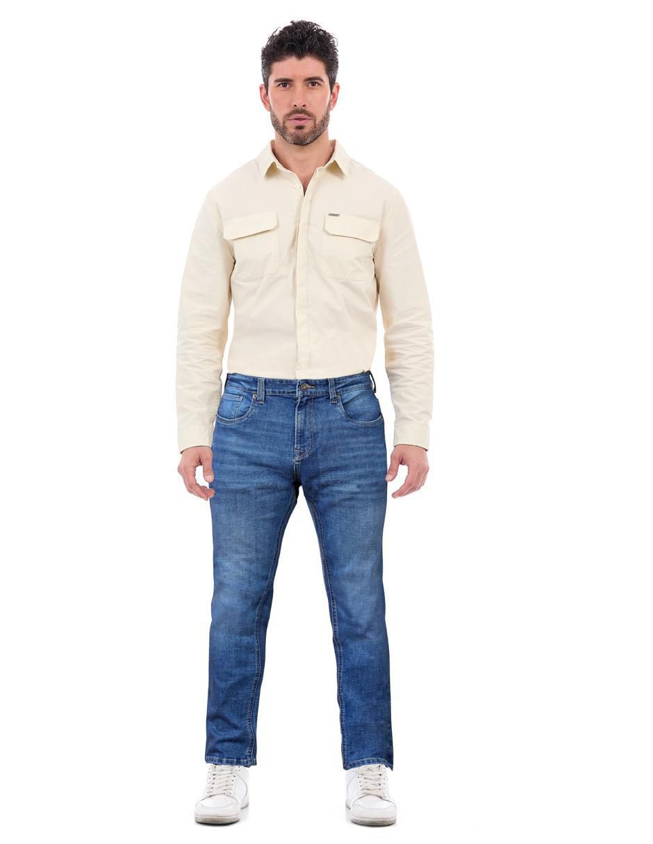 Jeans slim lavado stone wash para hombre