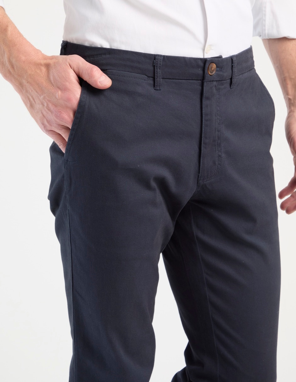 Pantalón chino slim de algodón para hombre 4