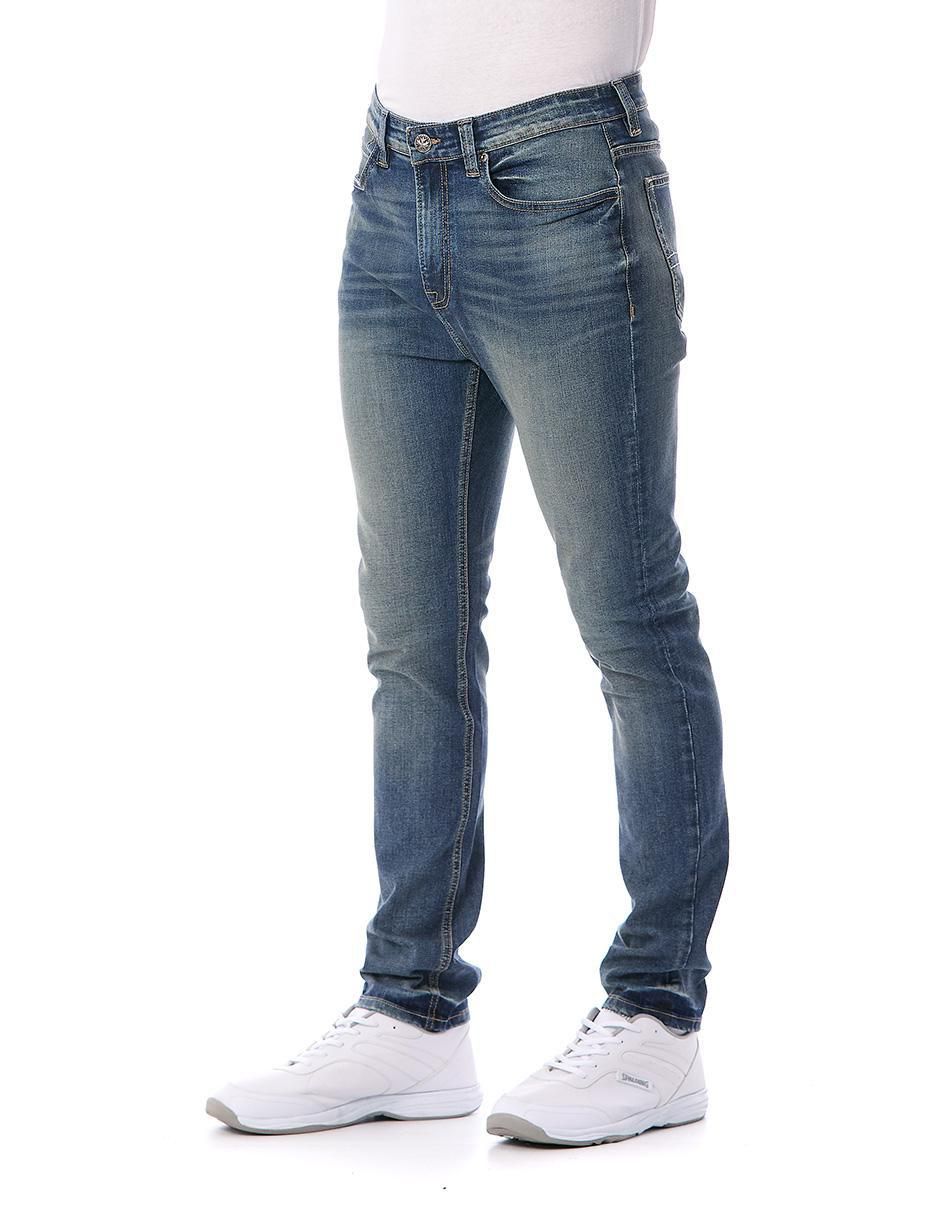 Jeans slim lavado stone wash para hombre 3