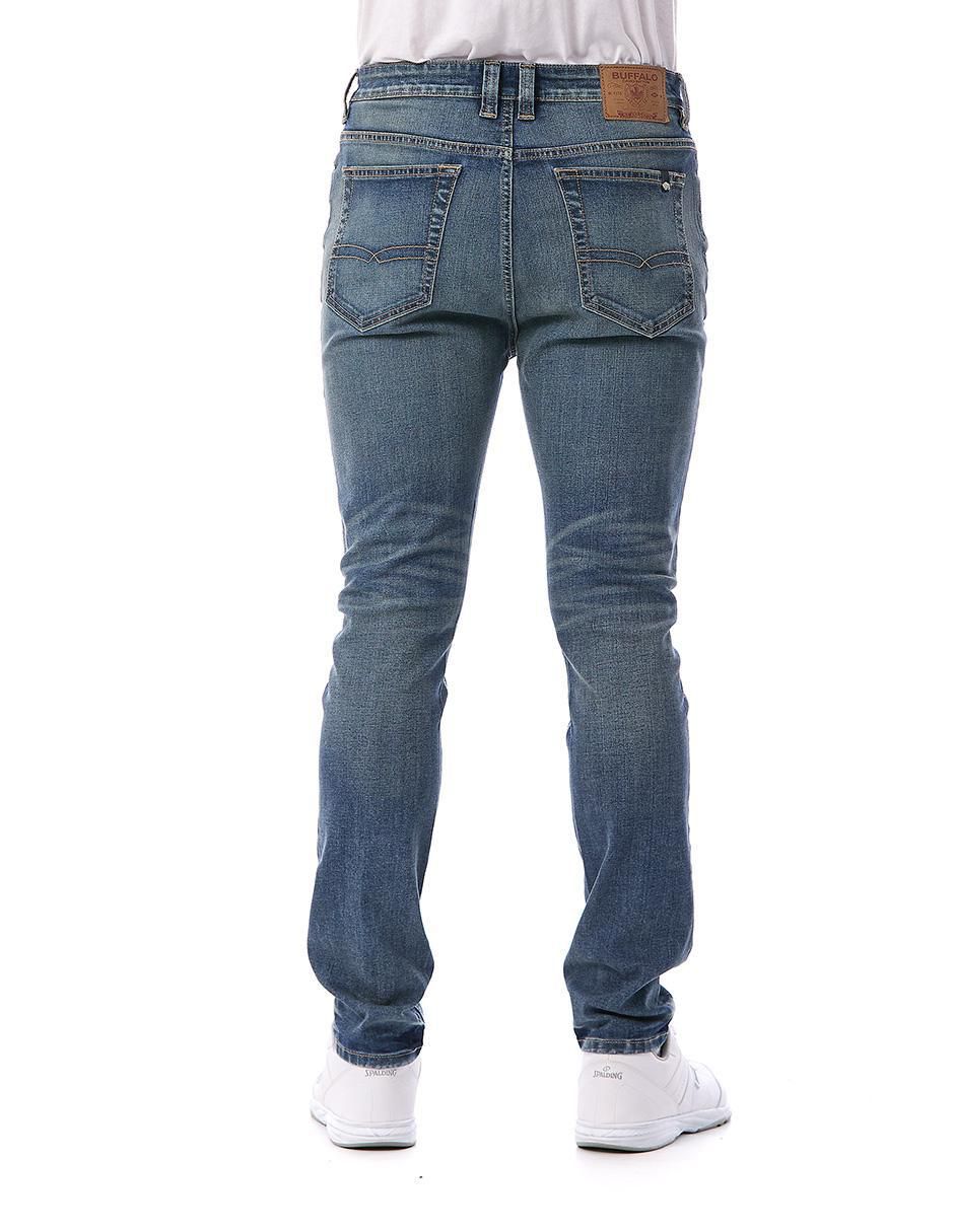 Jeans slim lavado stone wash para hombre 5