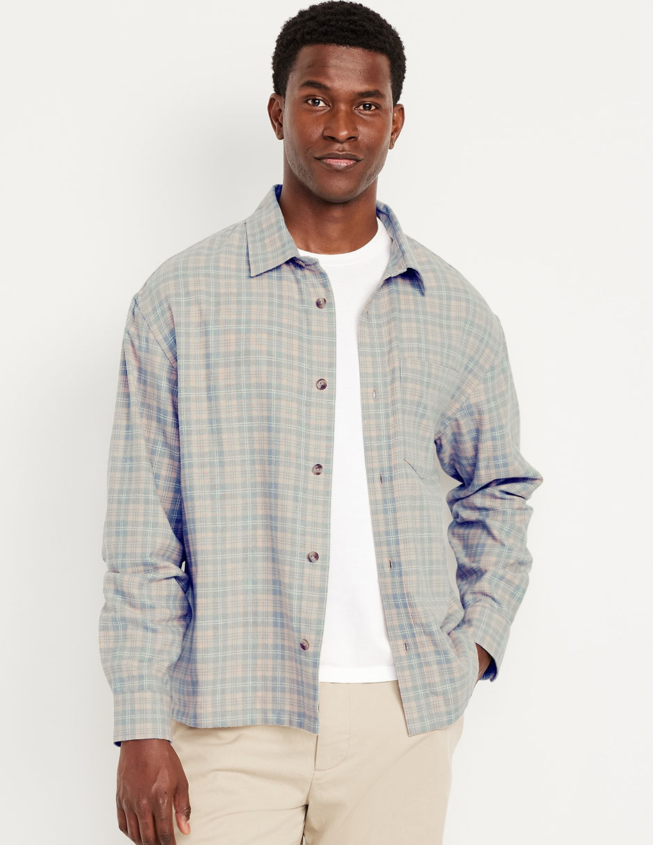 Camisa casual de algodón manga larga para hombre 2