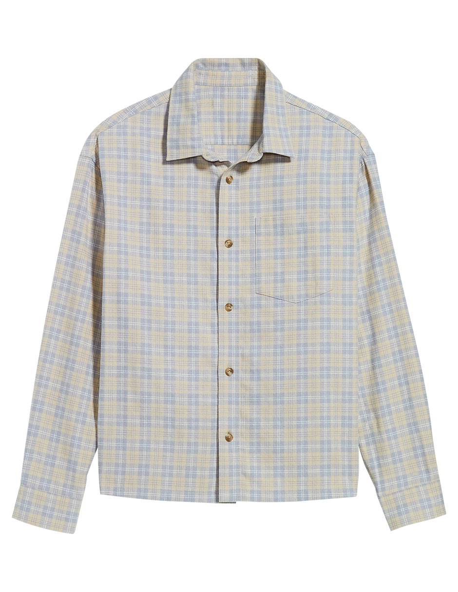 Camisa casual de algodón manga larga para hombre 4