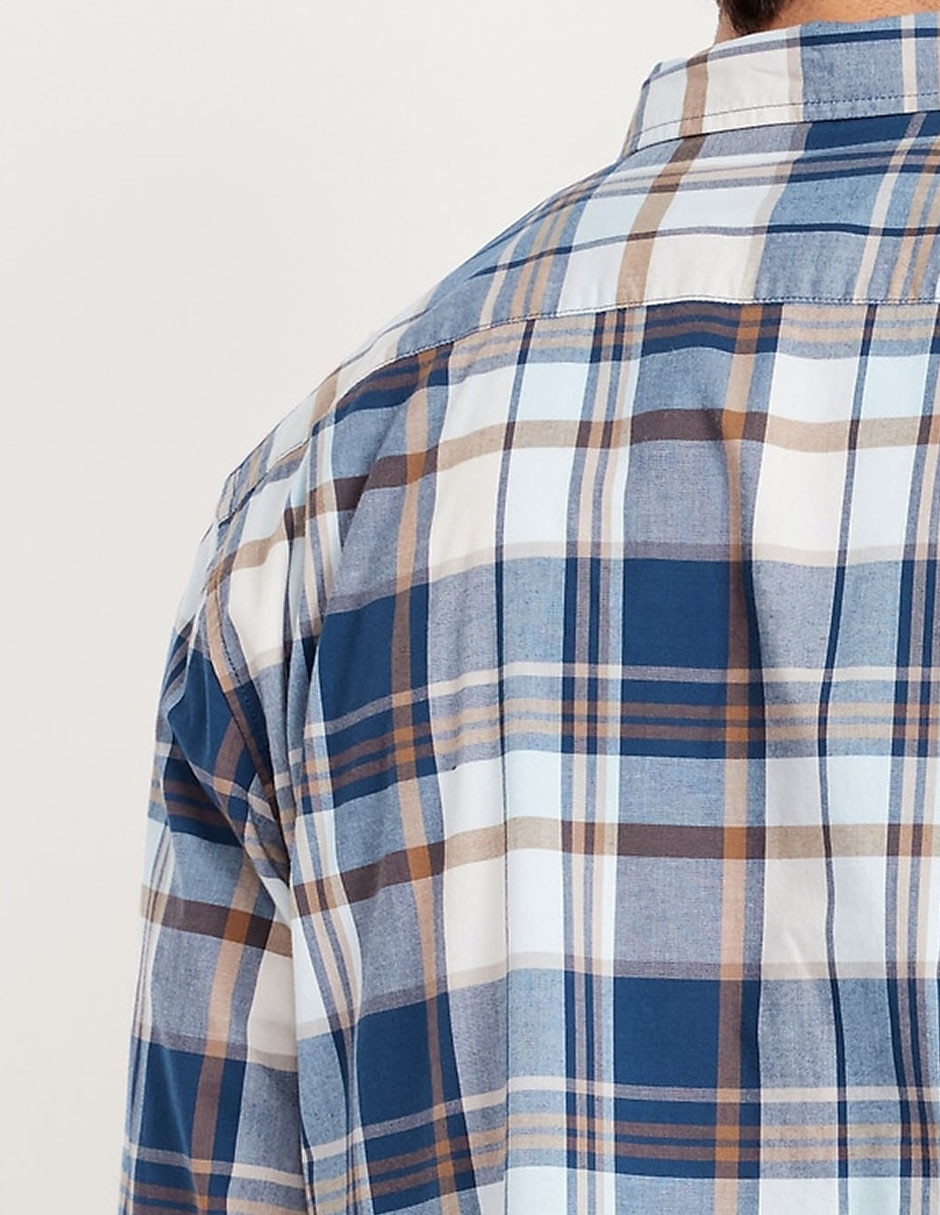 Camisa casual de algodón manga larga para hombre 4