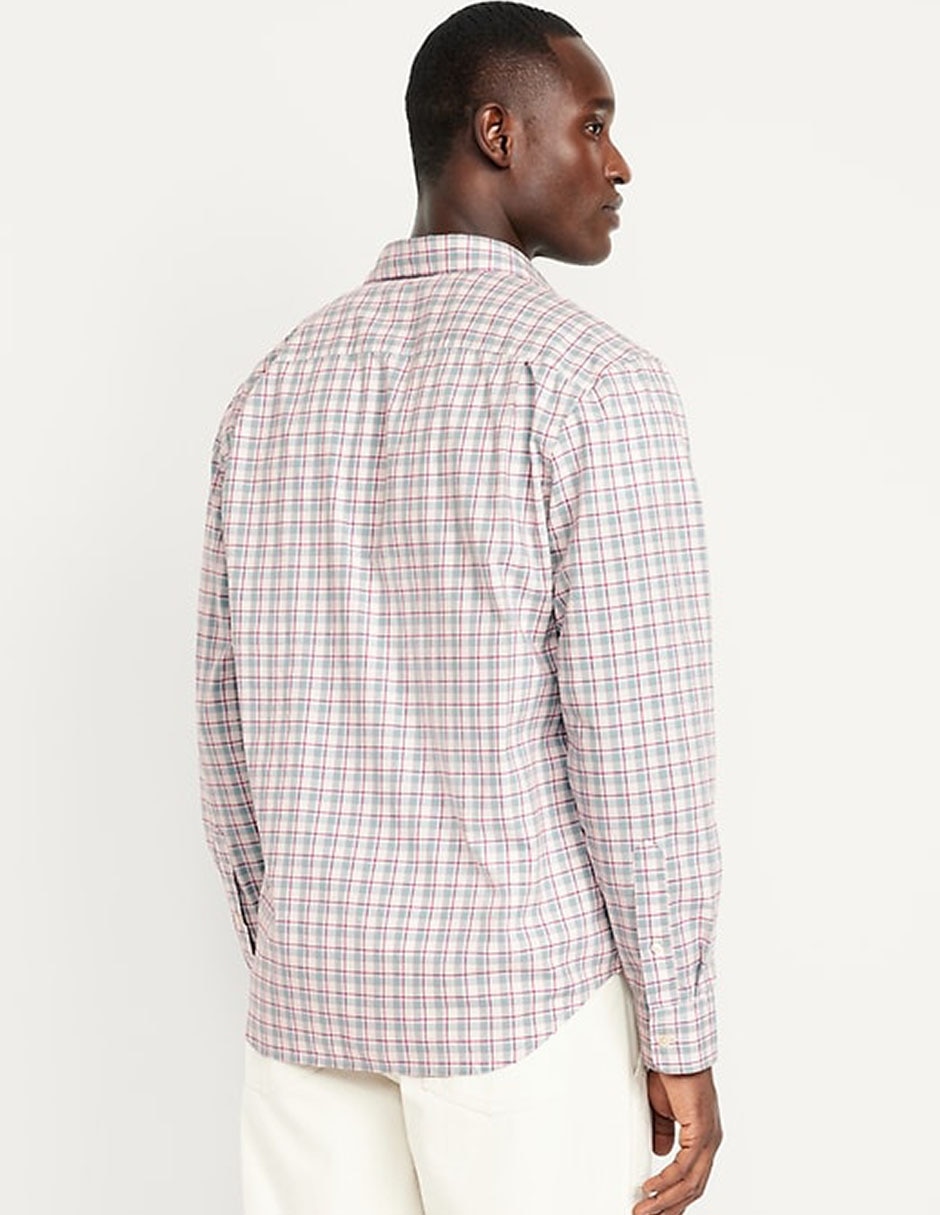 Camisa casual de algodón manga larga para hombre 2