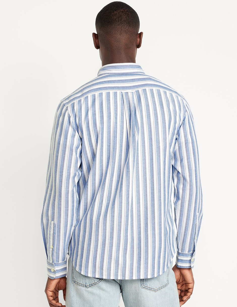 Camisa casual de algodón manga larga para hombre 5