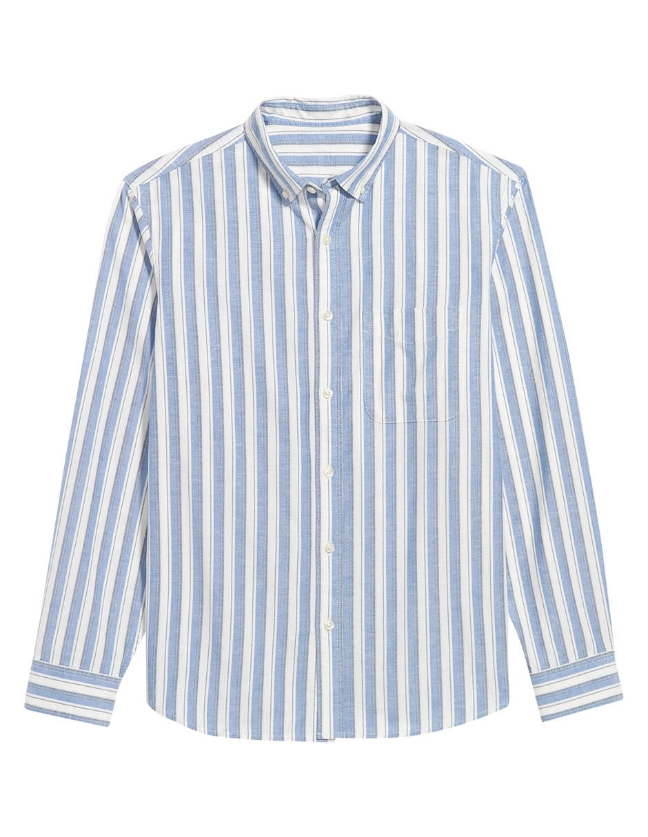Camisa casual de algodón manga larga para hombre 6