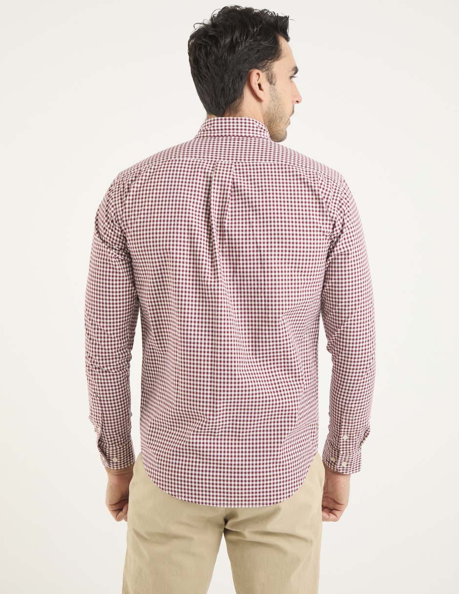 Camisa de algodón manga larga para hombre