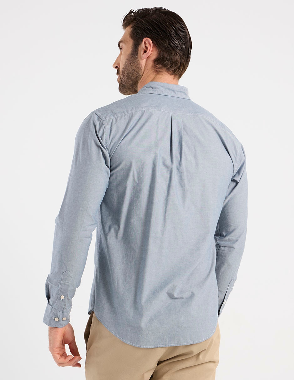 Camisa casual de algodón manga larga para hombre 2