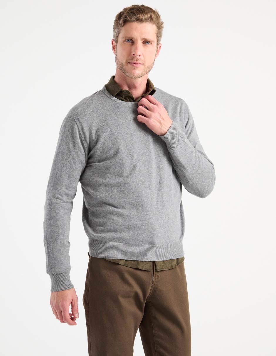 Suéter cuello redondo para hombre Suéter cuello redondo para hombre