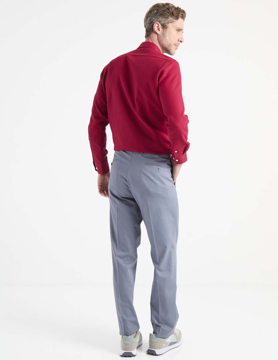 Pantalón de vestir slim de algodón para hombre 2